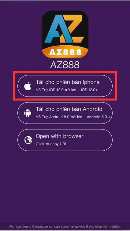 Bấm chọn “Tải cho phiên bản Iphone” Bấm chọn “Tải cho phiên bản Iphone”